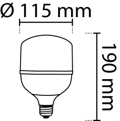 Noas E27 Duy 40 Watt 3950 Lümen 3200K Günışığı Torch Led Ampul