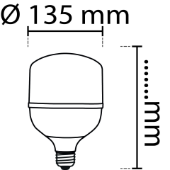 Noas E27 Duy 60 Watt 5075 Lümen 3200K Günışığı Torch Led Ampul
