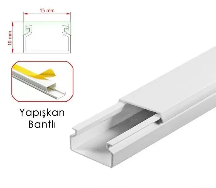 15X10 Yapışkan Bantlı Kablo Kanalı