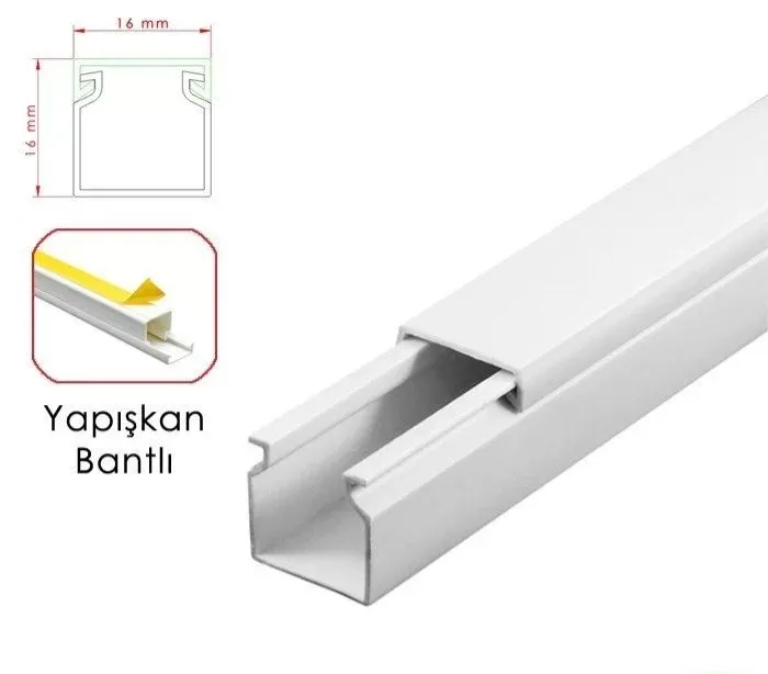 16X16 Yapışkan Bantlı Kablo Kanalı