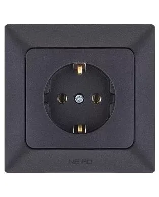 Nead Aras Topraklı Priz Siyah