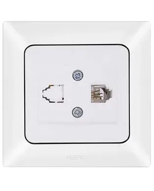 Nead Aras Tekli Nümeris Telefon Prizi Beyaz Renk