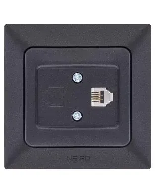 Nead Aras Tekli Nümeris Telefon Prizi Siyah Renk