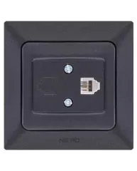 Nead Aras Tekli Nümeris Telefon Prizi Siyah Renk