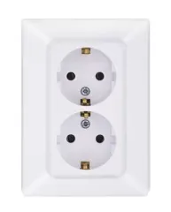 Nead Aras İkili Topraklı Priz Beyaz Renk