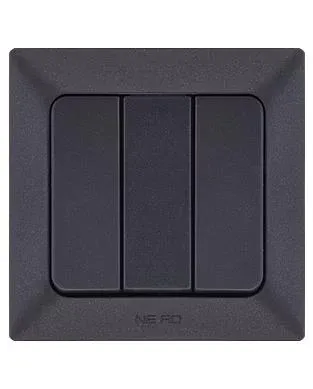 Nead Aras Üçlü Anahtar Siyah Renk