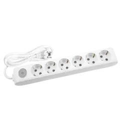 Viko Multi-Let Altılı Anahtarlı Grup Priz Topraklı Kablolu Klemensli Çocuk Korumalı - 5 Metre