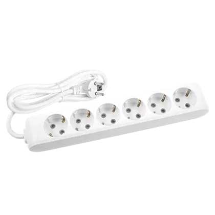 Viko Multi-Let Altılı Grup Priz Topraklı Kablolu Klemensli Çocuk Korumalı - 3 Metre