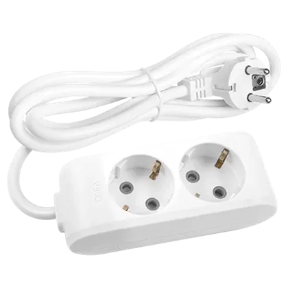 Viko Multi-Let İkili Grup Priz Topraklı Kablolu Klemensli Çocuk Korumalı - 5 Metre