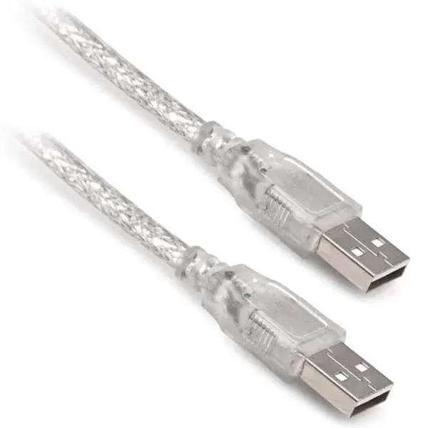Usb erkek erkek şeffaf kablo 5 metre