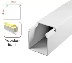 40X40 Yapışkan Bantlı Kablo Kanalı