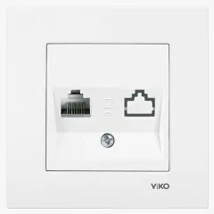 Viko Karre Tekli Data Prizi (Rj45CAT5E) Çerçevesiz Beyaz