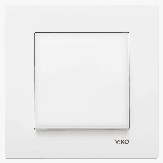 Viko Karre Tekli Anahtar Çerçevesiz Beyaz