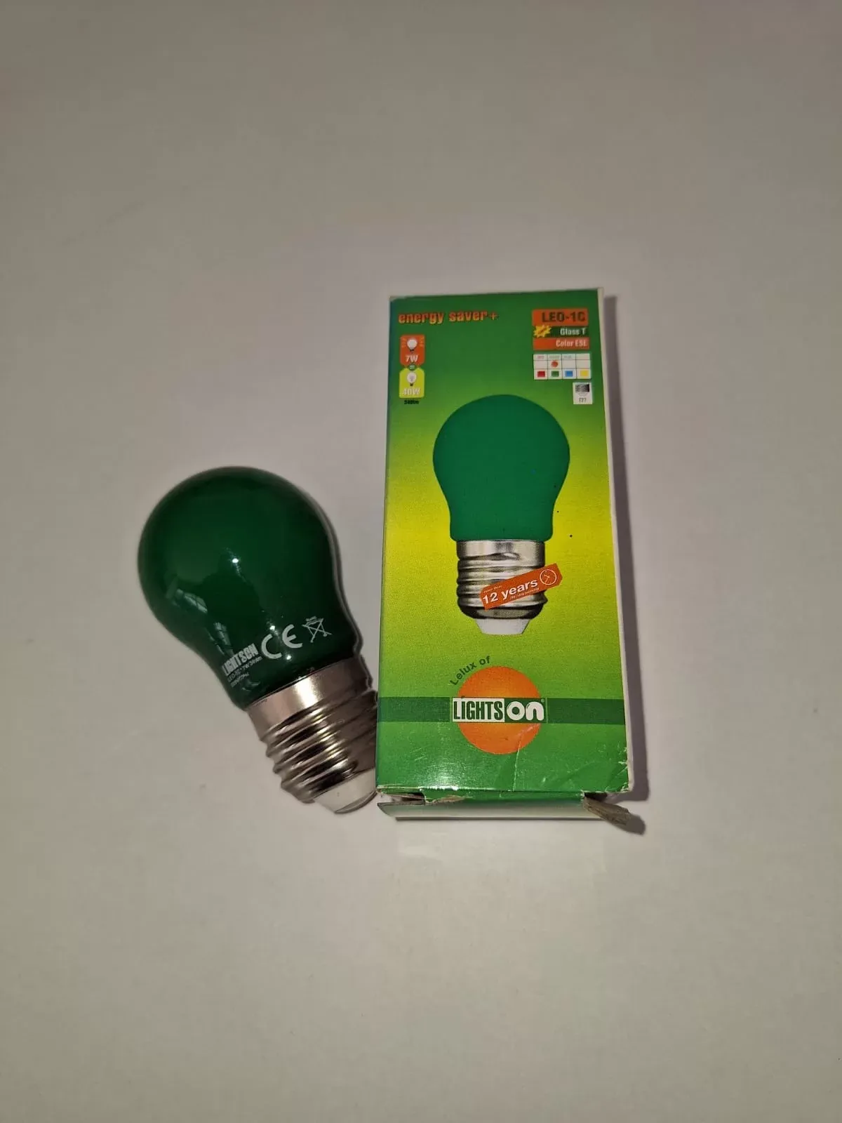 7 Watt yeşil renk tasarruflu gece lambası ampulü