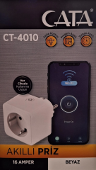 Cata  Akıllı Wifi Priz 16 Amper Beyaz