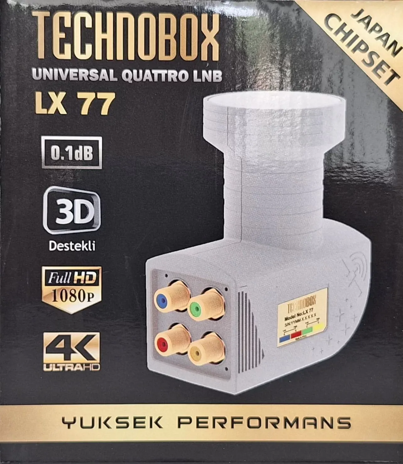 Technobox 0.1Db 3D Full Hd 4K Quattro (Santral) Lnb