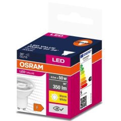Osram Led Value Par16 Gu10 Duy  4.5 Watt 350 Lumen 2700K Günışığı Led Ampul