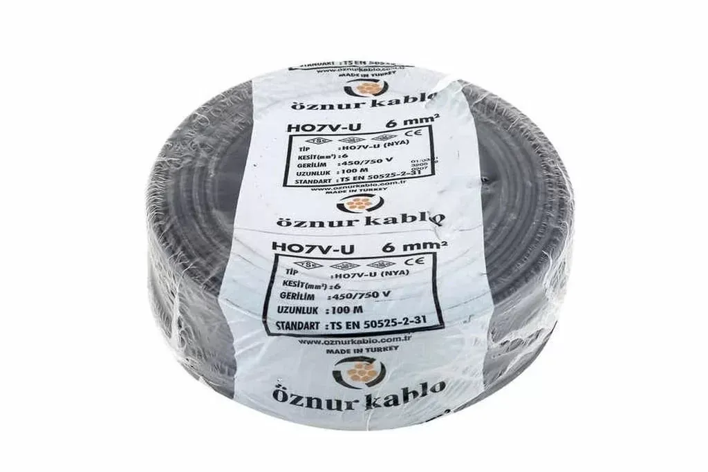 Öznur 6 Mm Nya Siyah Renk Tesisat Kablosu