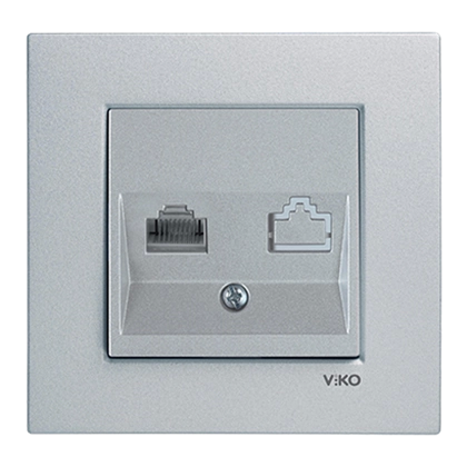 Viko Artlıne Novella Data Prizi (RJ45 CAT5E) Saten Renk Çerçeve Hariç