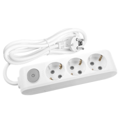 Viko Multi-Let Üçlü Anahtarlı Grup Priz Topraklı Kablolu Klemensli Çocuk Korumalı - 2 Metre