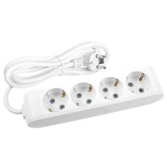 Viko Multi-Let Dörtlü Grup Priz Topraklı Kablolu Klemensli Çocuk Korumalı - 2 Metre