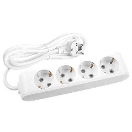 Viko Multi-Let Dörtlü Grup Priz Topraklı Kablolu Klemensli Çocuk Korumalı - 5 Metre
