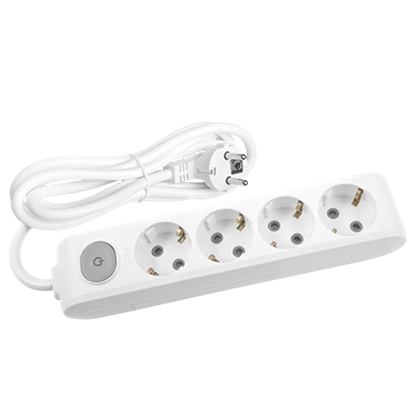Viko Multi-Let Dörtlü Anahtarlı Grup Priz Topraklı Kablolu Klemensli Çocuk Korumalı - 3 Metre