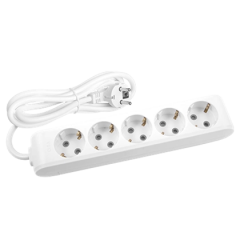 Viko Multi-Let Beşli Grup Priz Topraklı Kablolu Klemensli Çocuk Korumalı - 1 Metre