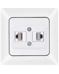 Nead Aras İkili Data Prizi Cat 6 + Cat 6 Beyaz Renk