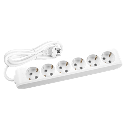 Viko Multi-Let Altılı Grup Priz Topraklı Kablolu Klemensli Çocuk Korumalı - 2 Metre