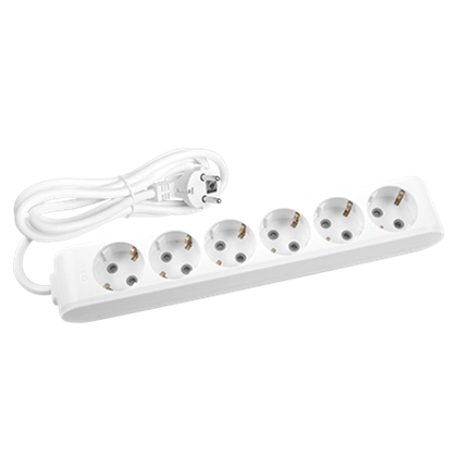 Viko Multi-Let Altılı Grup Priz Topraklı Kablolu Klemensli Çocuk Korumalı - 1 Metre