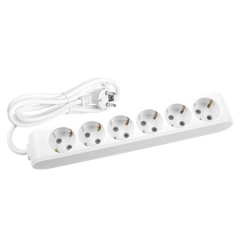 Viko Multi-Let Altılı Grup Priz Topraklı Kablolu Klemensli Çocuk Korumalı - 1 Metre