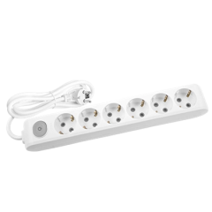 Viko Multi-Let Altılı Anahtarlı Grup Priz Topraklı Kablolu Klemensli Çocuk Korumalı - 2 Metre