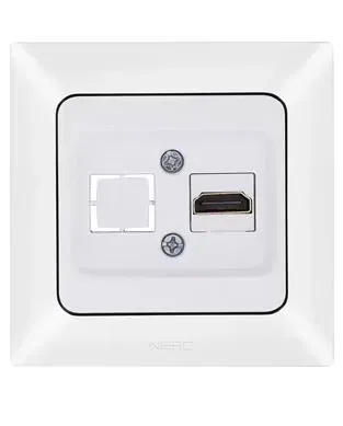 Nead Aras Tekli HDMI Konnektör Beyaz Renk