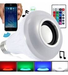 Müzik çalan, renk değiştiren kumandalı led ampul