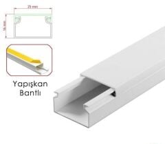 25x16 Yapışkan Bantlı Kablo Kanalı