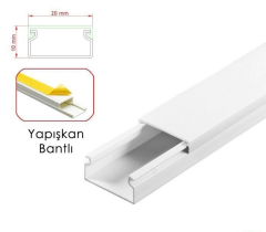 20x10 Yapışkan Bantlı Kablo Kanalı
