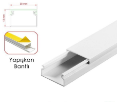 20x13 Yapışkan Bantlı Kablo Kanalı