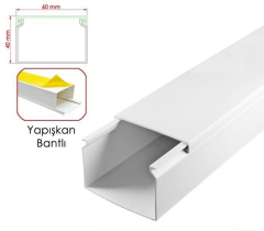 60x40 Yapışkan Bantlı Kablo Kanalı