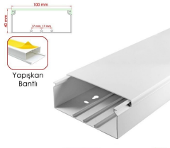 100x40 Yapışkan Bantlı Kablo Kanalı