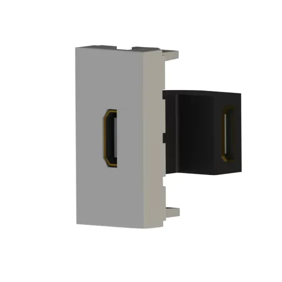Nead 45x22,5 mm HDMI Dişi Giriş Çıkışlı L Tipi Beyaz
