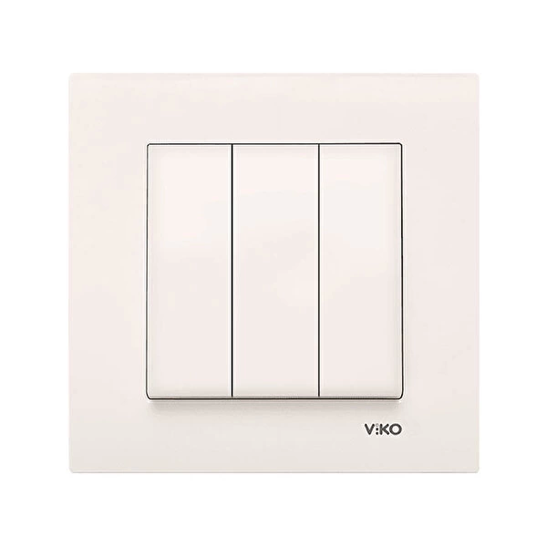 Viko Karre Krem Üçlü Anahtar