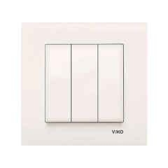 Viko Karre Krem Üçlü Anahtar