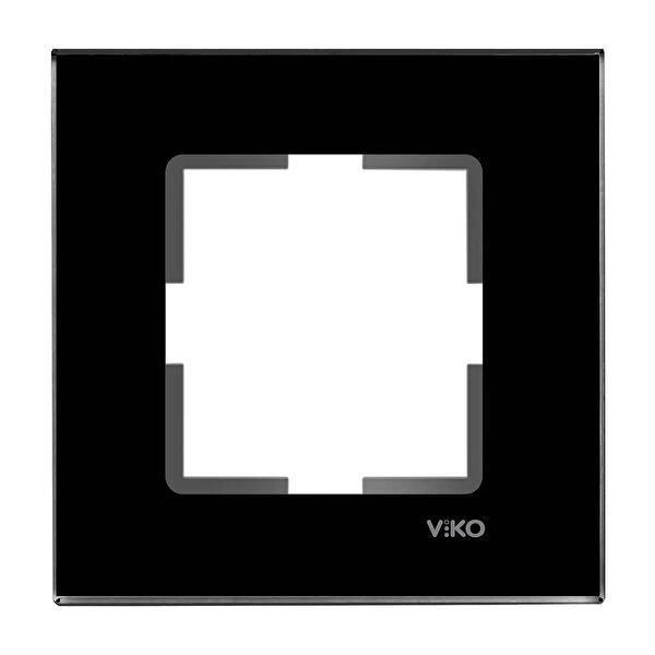 Viko Novella Cam Düz Siyah Tekli Çerçeve