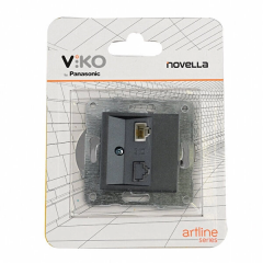 Viko Novella Füme Tekli Nümeris Telefon Prizi