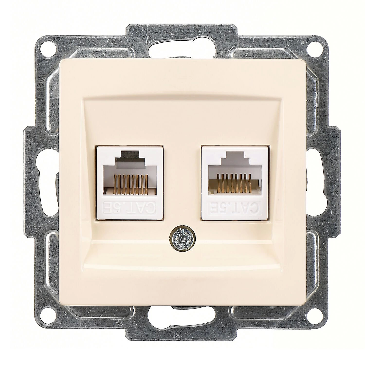 Günsan Visage Krem Vidalı İkili Data Prizi (2 x RJ45 Cat5E)