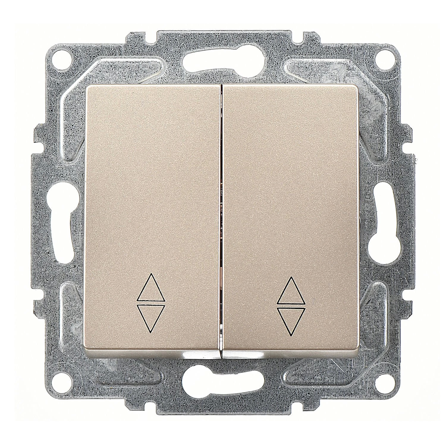 Günsan Eqona Metalik Bej Vidalı Komütatör Vavien Anahtar 10AX 250V