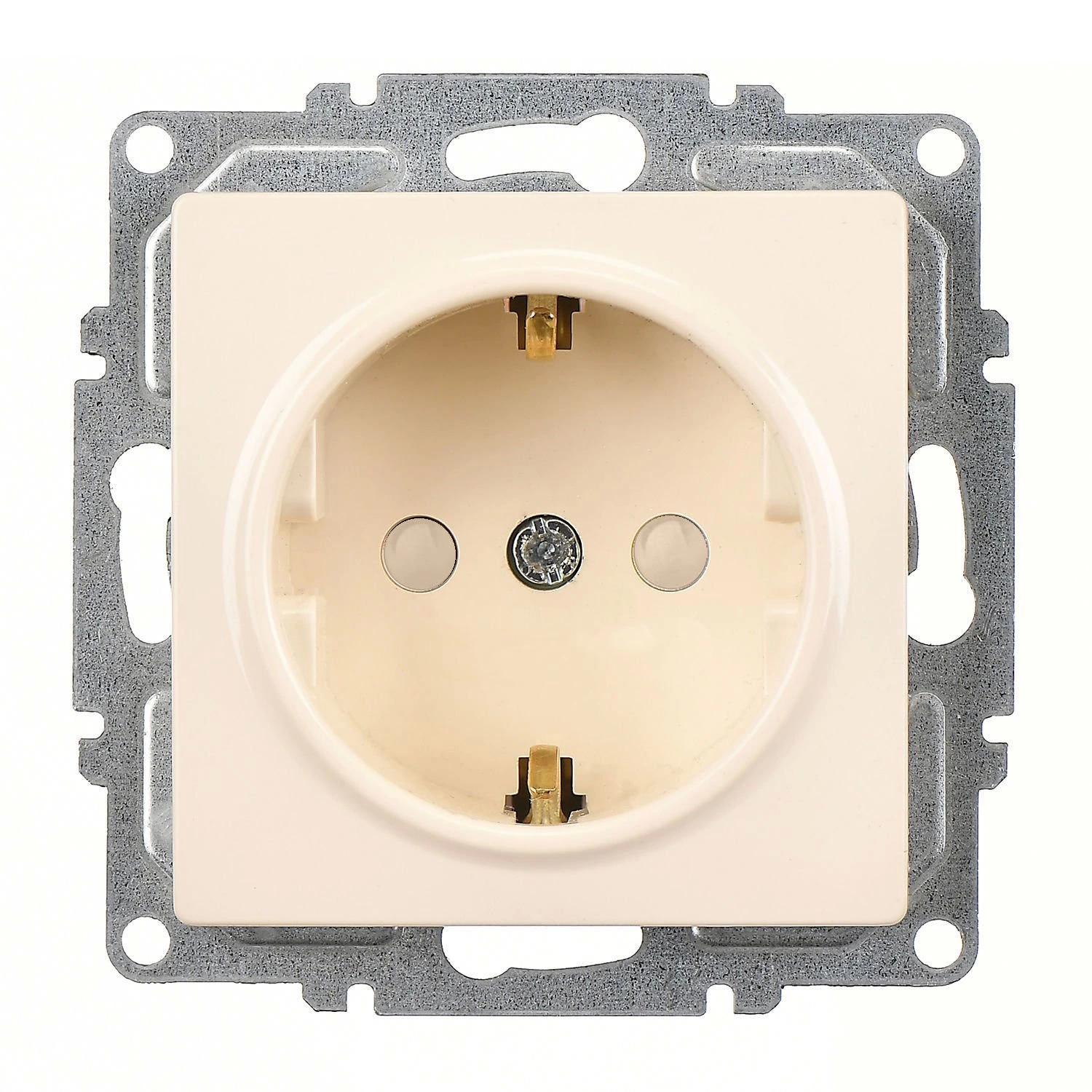 Günsan Visage Krem Çocuk Korumalı Topraklı Priz - 16A 250V - Vidalı