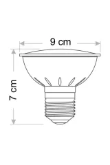 Cata E27 Duy 12 Watt 1050 Lümen 6400K Beyaz Işık Par30 Cob Led Ampul
