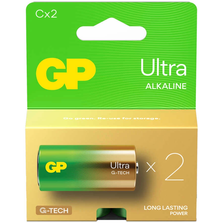 G-TECH Ultra Alkalin Orta LR14 - C Boy 1.5V Pil 2'li Kart